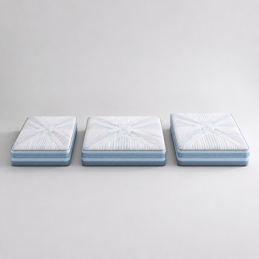 Nuvora Air Plus mattress size comparison for Queen King and California King