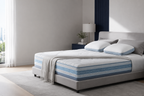 Nuvora Arc adjustable cooling pillow in a bedroom