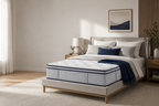 Nuvora Balance hybrid mattress in a warm modern bedroom