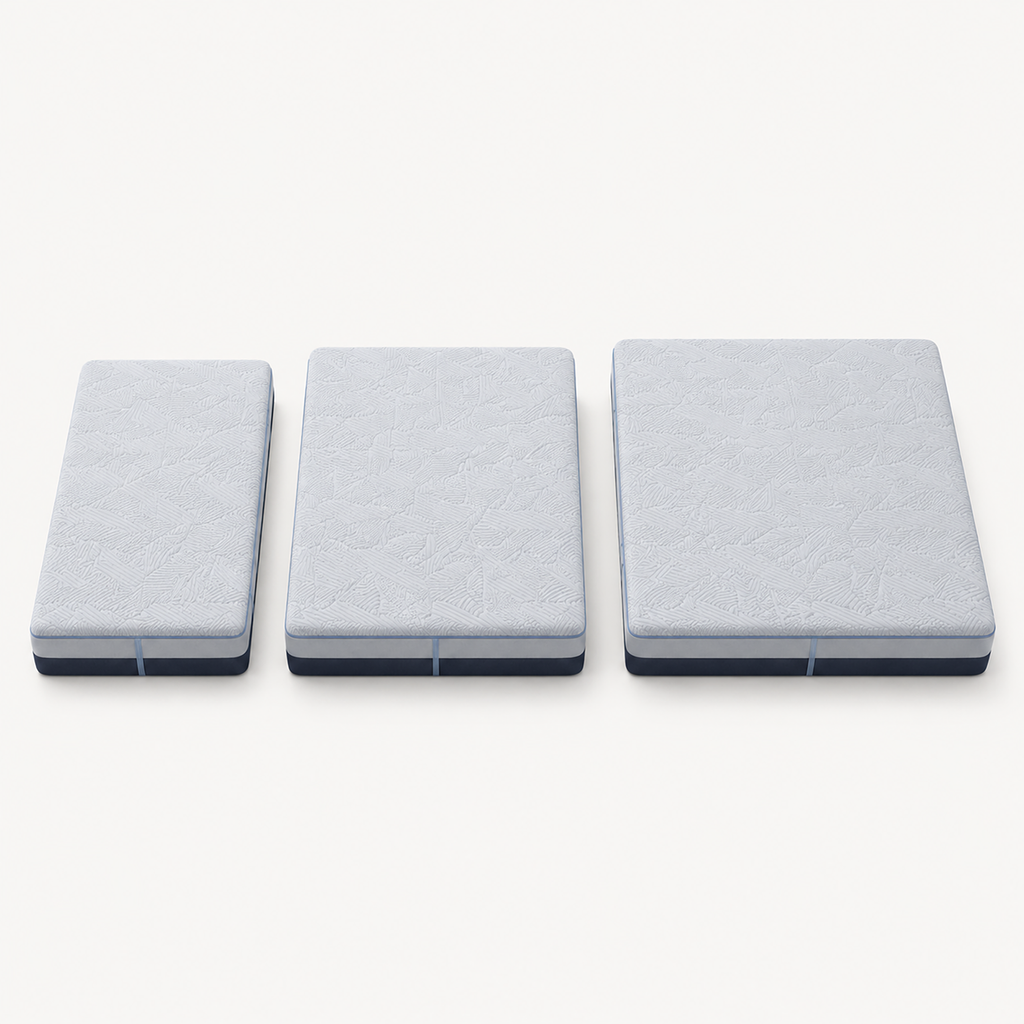Nuvora Chill mattress size comparison for Full Queen and King
