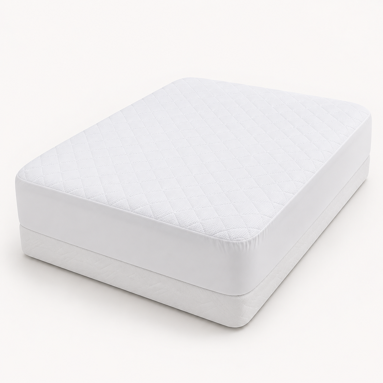 Nuvora Shield breathable cooling mattress protector on a white background