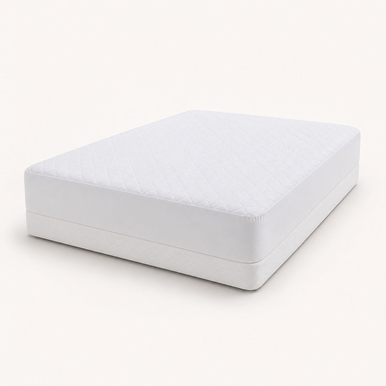 Nuvora Shield cooling mattress protector angled view