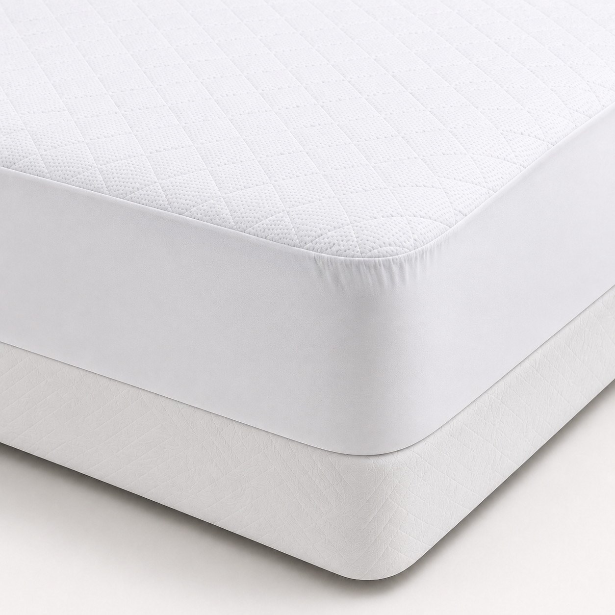 Nuvora Shield mattress protector quiet stretch side panel